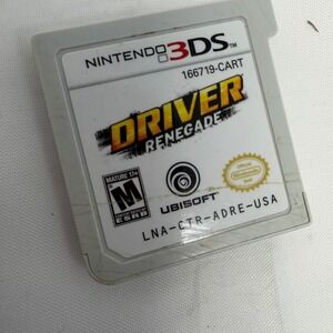 Driver Renegade Nintendo 3DS Game Cartridge LNA-CTR-ADRE-USA Ubisoft 2011 Racing